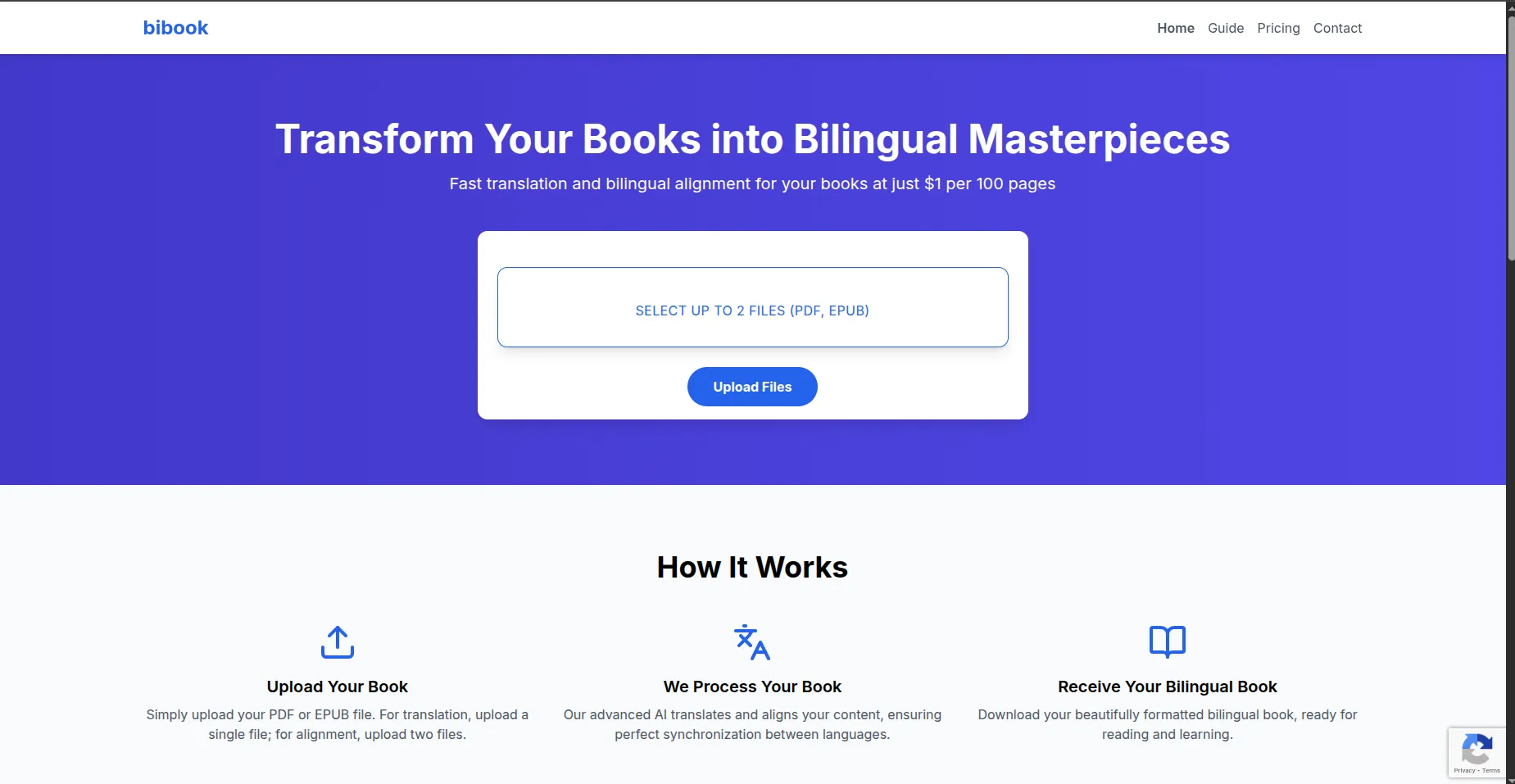 A screenshot of https://bibook.app/